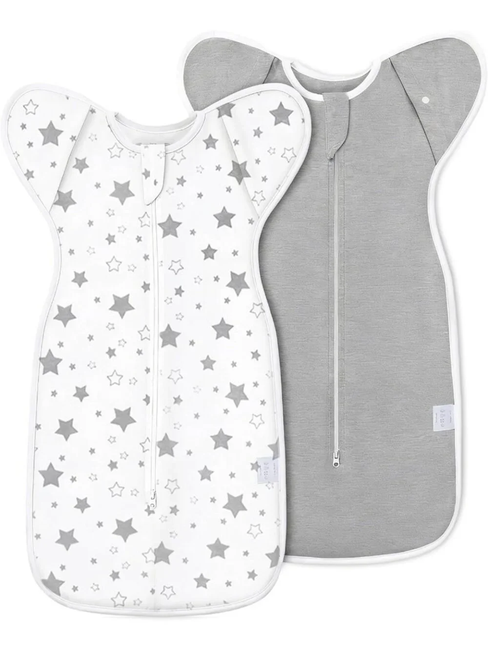 2-Pack Baby Swaddle Sleep Sack, Breathable Cotton for Arms Up (6-9M) - Cozy